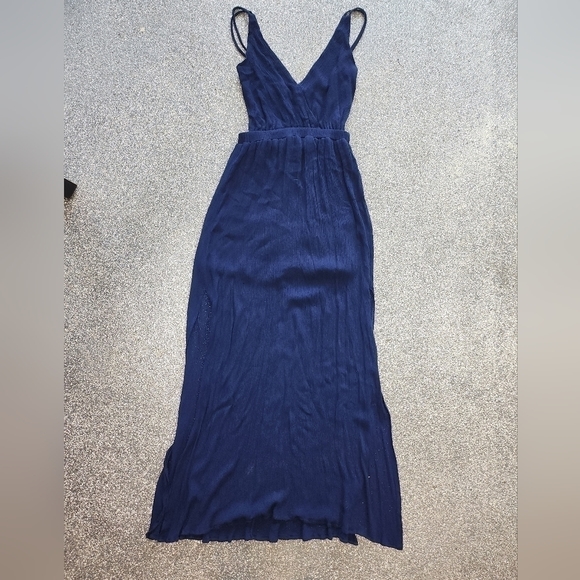 LULUS  Lost in Paradise Navy Blue Maxi size small - Picture 5 of 9